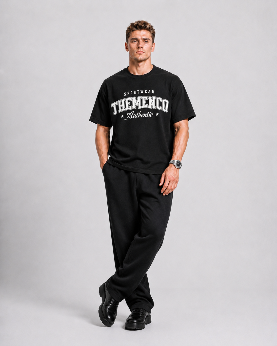 THEMENCO Sportwear Black Shirt