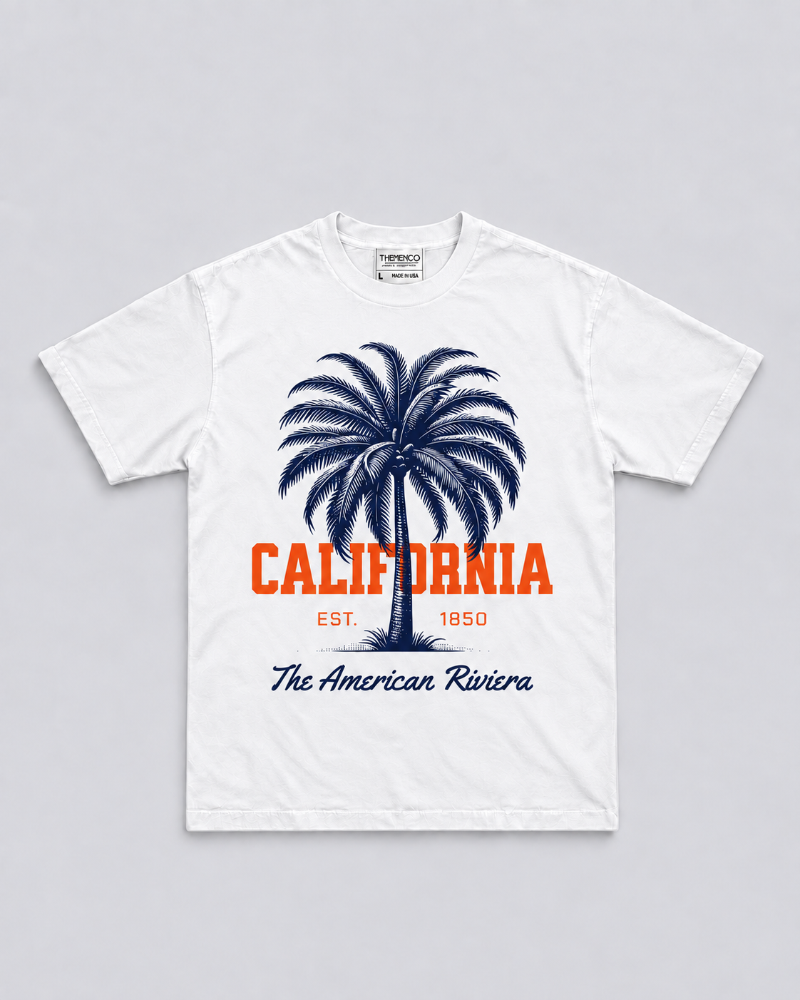 THEMENCO California Riviera Men’s White T-Shirt