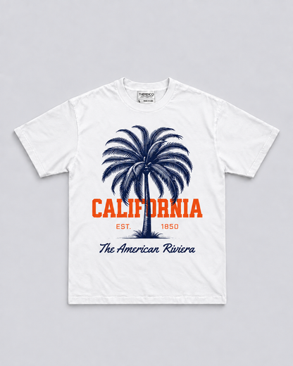 THEMENCO California Riviera Men’s White T-Shirt