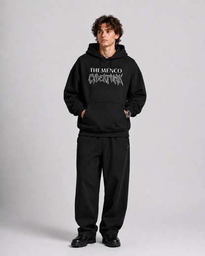THEMENCO Cyberpunk Black Hoodie