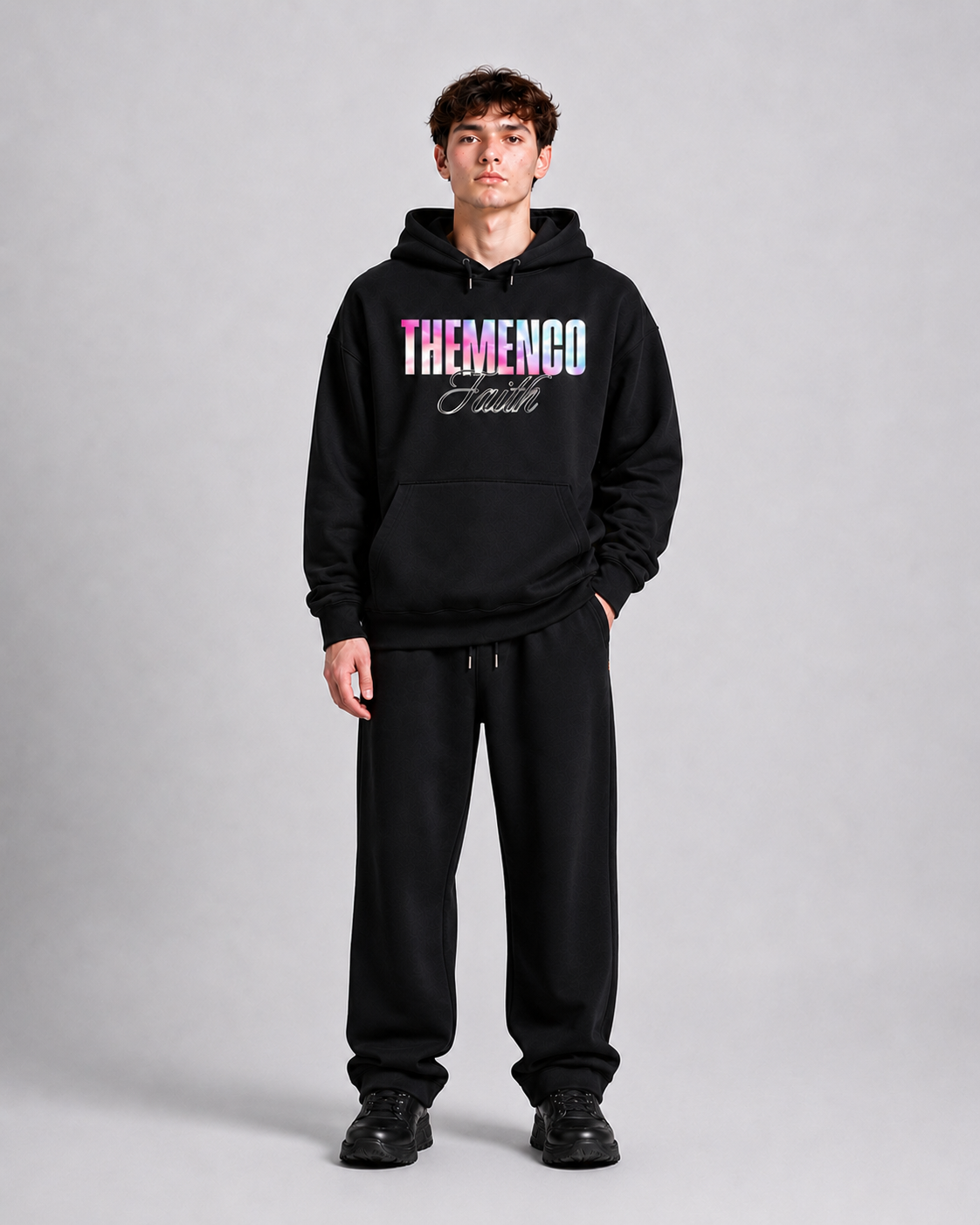 THEMENCO Faith Black Hoodie