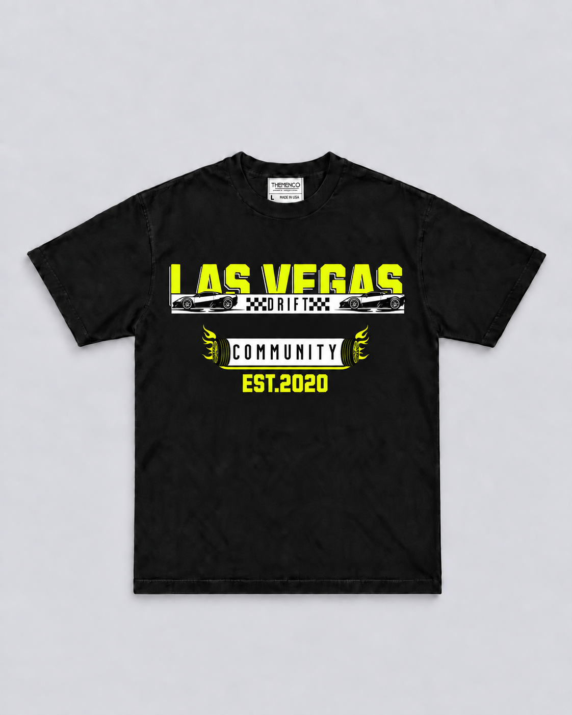 THEMENCO Las Vegas Drift Men’s Black T-Shirt