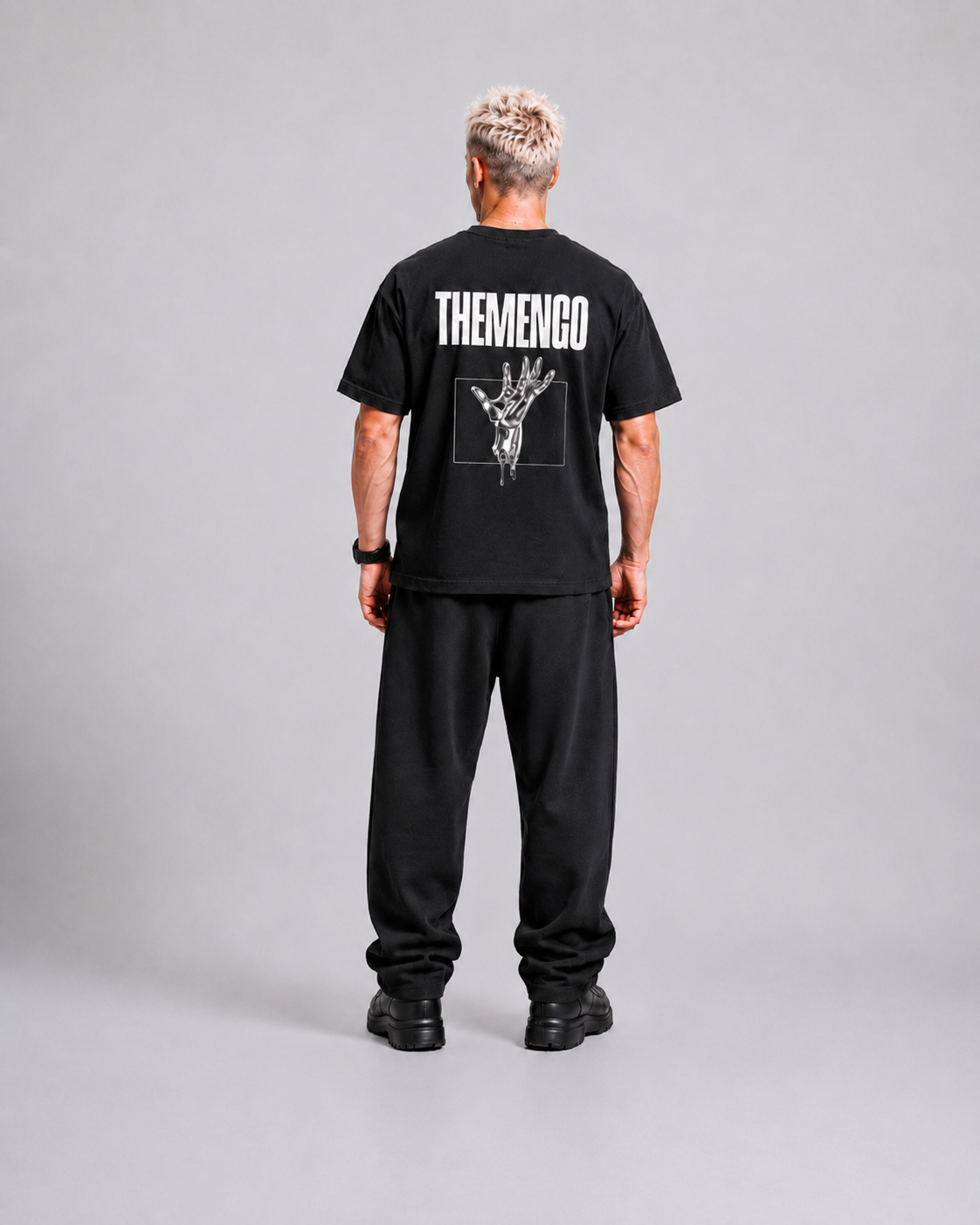 THEMENCO Platinum Hand Black Shirt