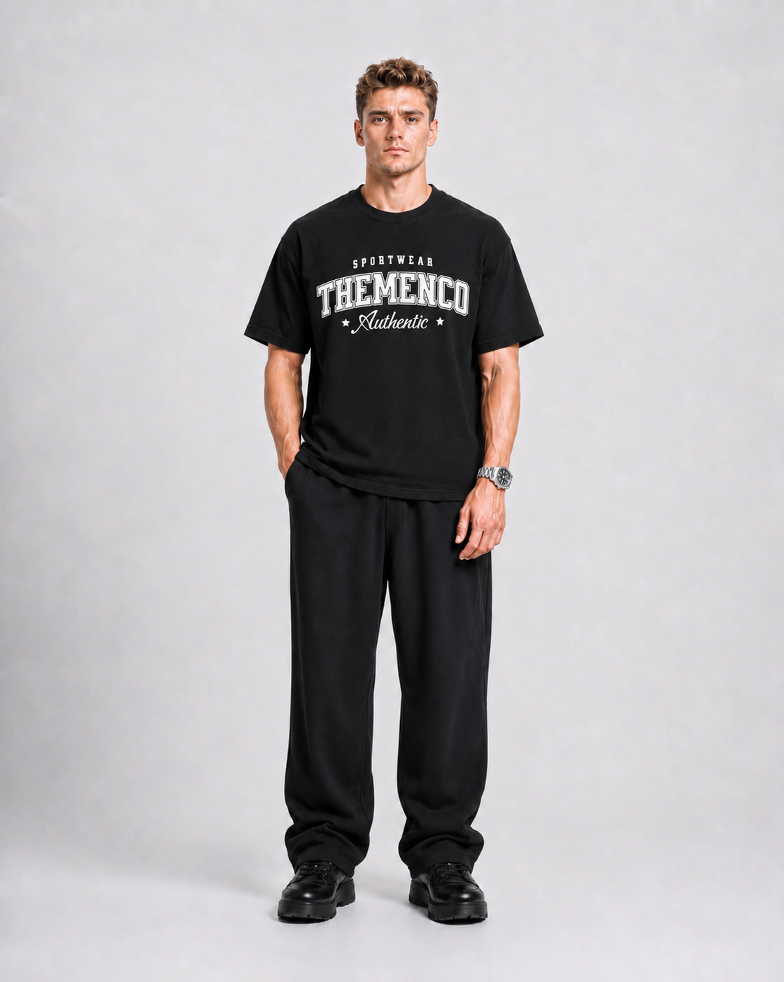 THEMENCO Sportwear Black Shirt