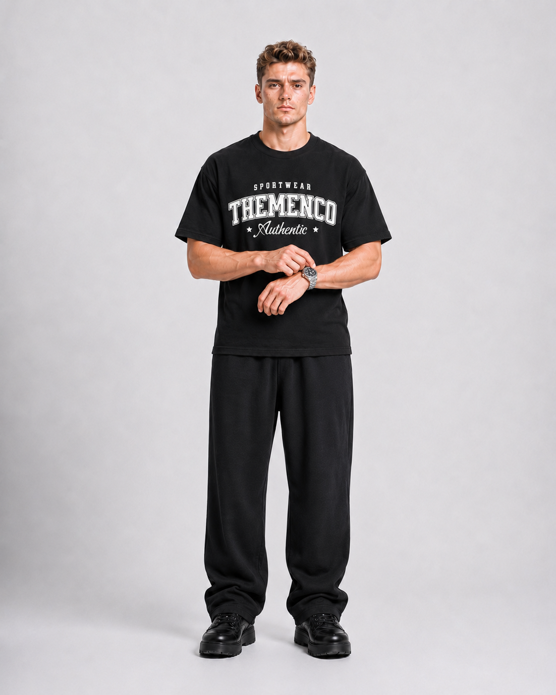 THEMENCO Sportwear Black Shirt