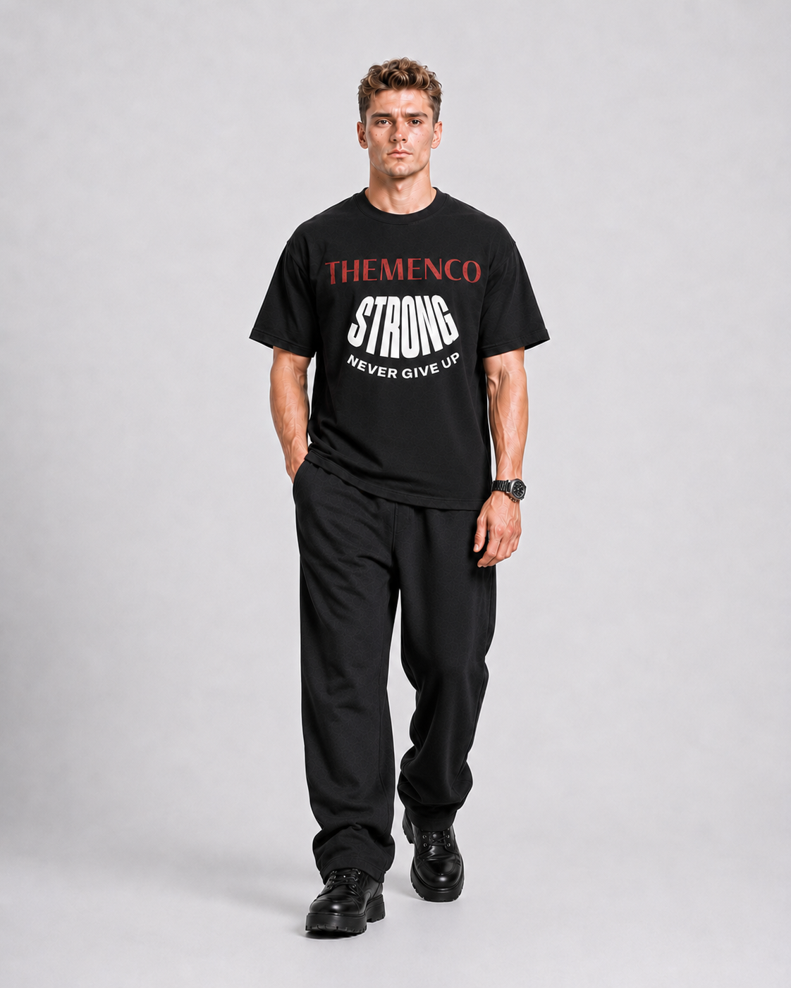 THEMENCO Strong Black Shirt