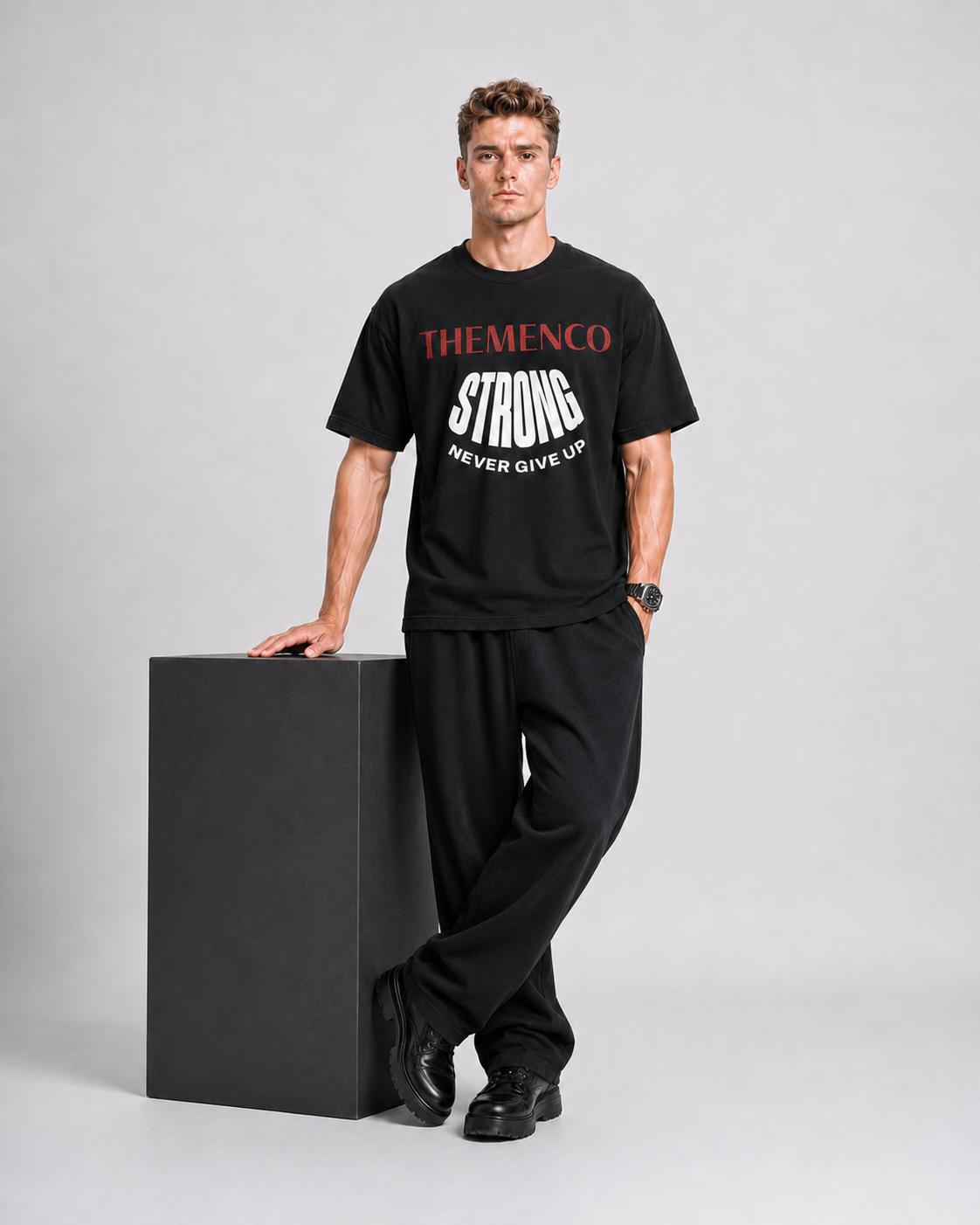 THEMENCO Strong Black Shirt