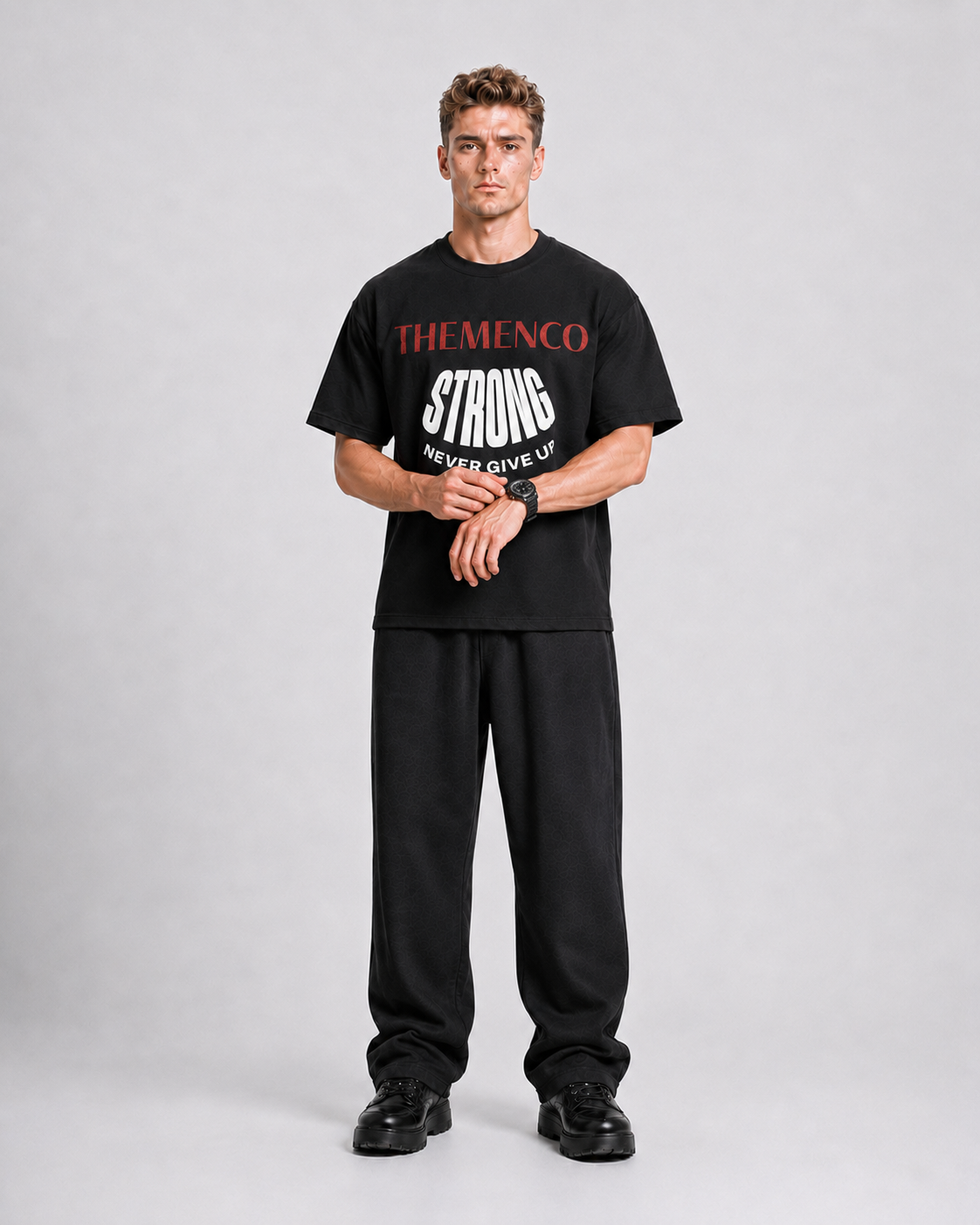 THEMENCO Strong Black Shirt