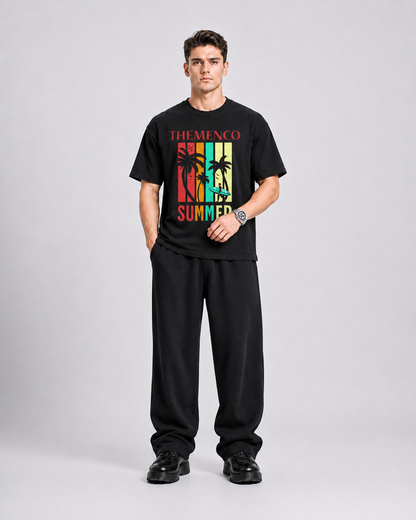 THEMENCO Summer Black Shirt