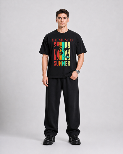 THEMENCO Summer Black Shirt