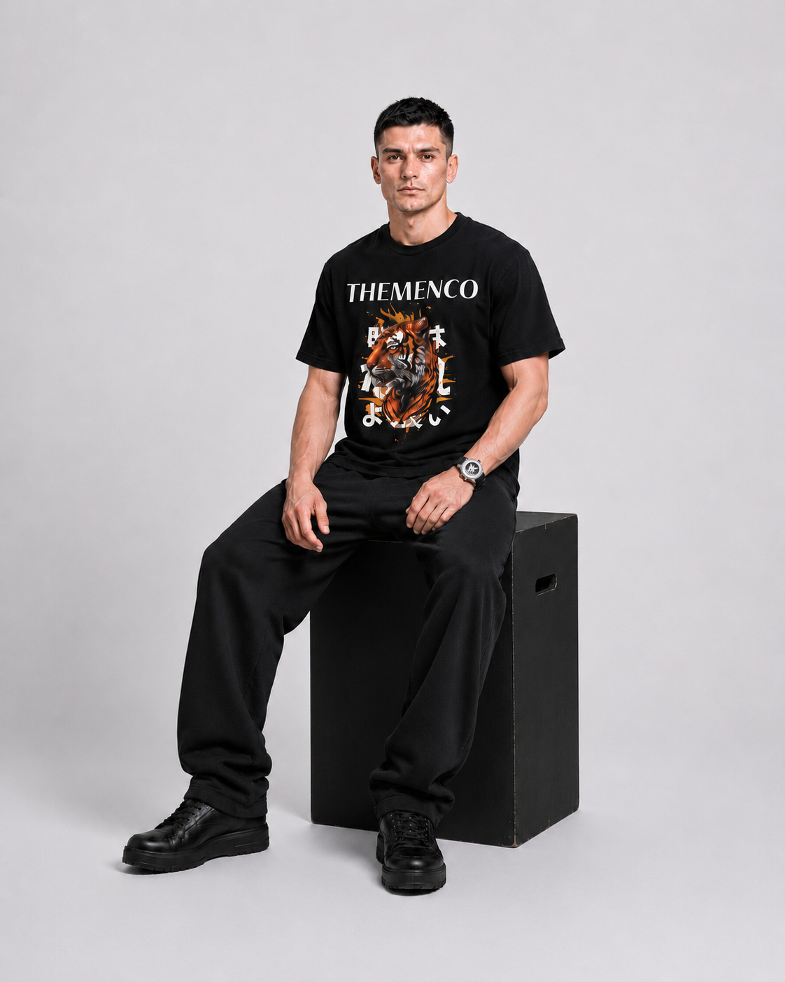 THEMENCO Tiger Black Shirt