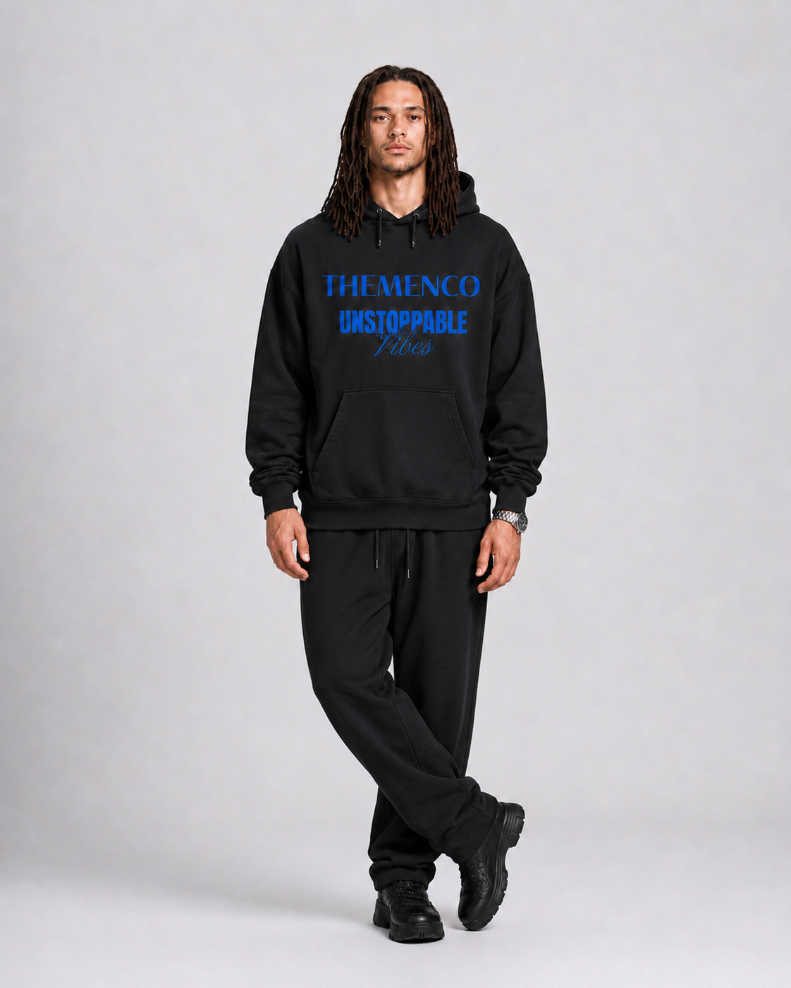 THEMENCO Unstoppable Black Hoodie