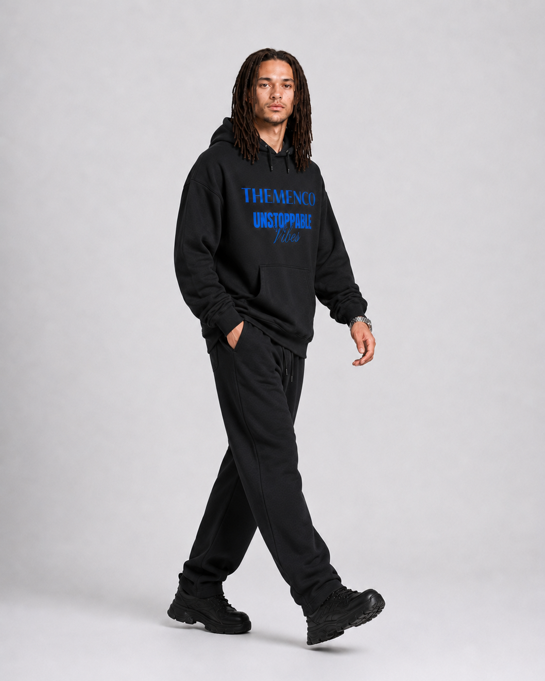 THEMENCO Unstoppable Black Hoodie