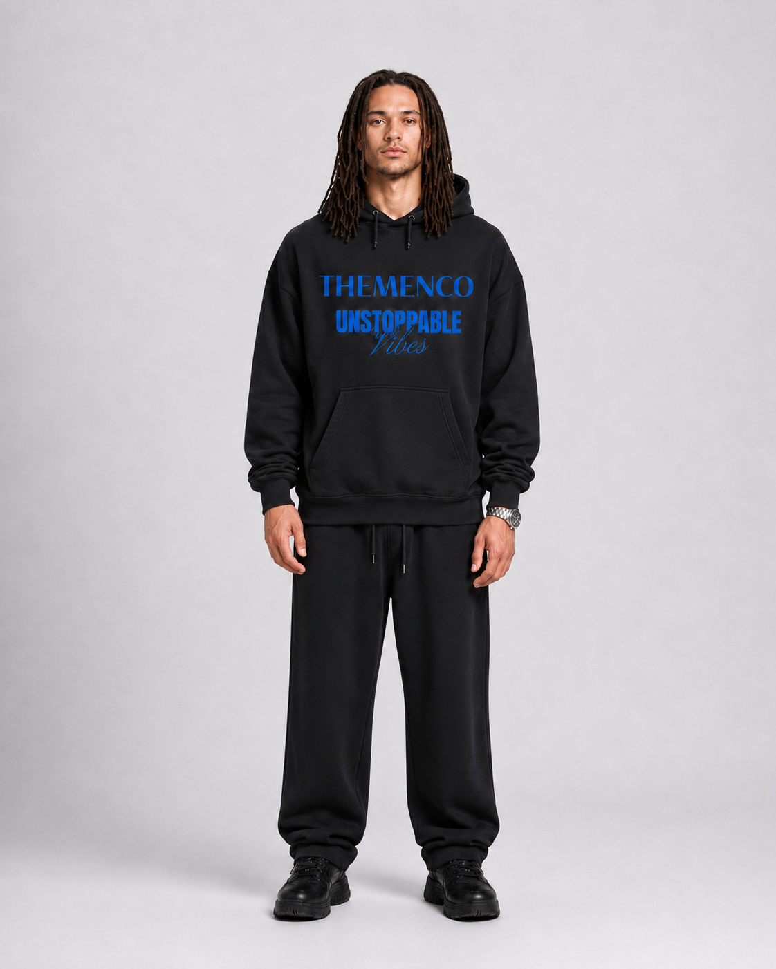 THEMENCO Unstoppable Black Hoodie