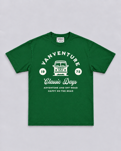 THEMENCO Vanventure Classic Days Men’s Green T-Shirt