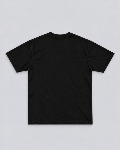THEMENCO Red Varsity Men’s Black T-Shirt
